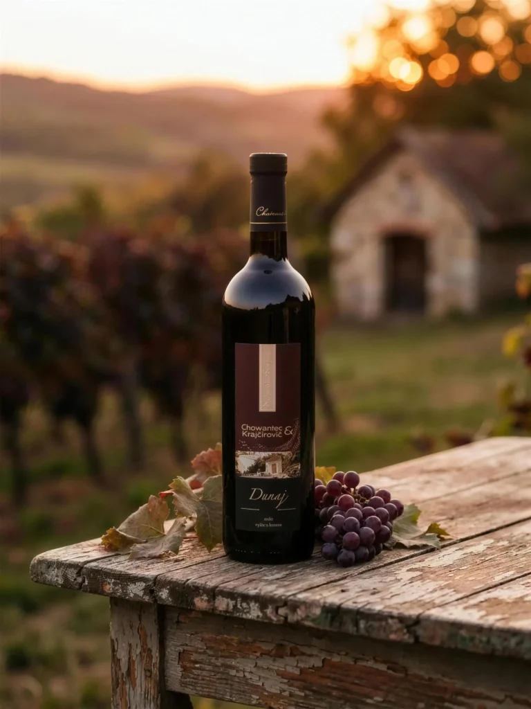 Dunaj red wine bottle